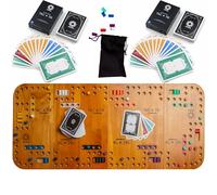 TAC-TIK L'Authentique jeu de société en bois massif d’Hévéa de 2 à 8 joueurs, Plateaux modulables magnétiques, Cartes et instructions en Français pour jouer au jeu de Tock ou TOC, éco-responsable