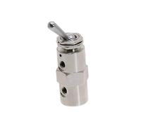 TAC2-4V Exhaust valve 2 Position 5 Way Toggles Cylindrical Mechanical Air Pneumatic Valve switch w Fiittings NWPNLXEA(No Fittings)