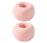 Tacarlha Lot de 2 supports de brosse à dents en céramique de style japonais, deux tons, bases rondes de couleur unie pour comptoir de salle de bain, support de rangement pour brosse à dents, rose