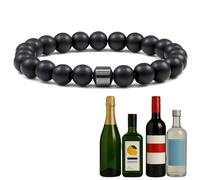 TACBSP Glame Bracelet anti-alcool pour homme et femme - Bracelet réglable en hématite pour soulager l'anxiété et le stress, Large, Alliage, Pas de gemme