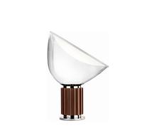 FLOS Lampe de table Taccia Small LED 48,5 cm Bronze – globe en verre