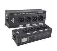 Tacdas 1 Paire D'Extensions de Câble Audio et à 4 Canaux XLR 3 Broches ou 6,3 mm sur Réseau, Extension de Réseau ; Prolongateur de Signal Réseau DMX512 Mâle +