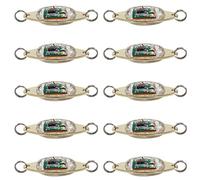 Tacdas 10 PièCes LED Leurres de PêChe CuillèRes de PêChe Clignotant sous- Bar FléTan Clignotant à la TraîNe LumièRe de PêChe en Baisse Profonde