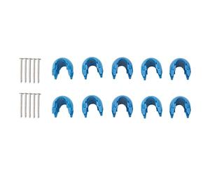 Tacdas 10 PièCes SéRies Filet d'escalade Filet de Connecteur en Plastique Accessoires d'escalade à Boucle pour L'ExtéRieur Amusement PièCes de Corde d'escalade Osciller Bleu