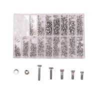 Tacdas 1000 Pcs Lunettes De Vue en Acier Inoxydable Montre RÉParation Kit De Remplacement De Vis Ensemble Minuscule Vis ÉCrou Assortiment Outil De RÉParation Kit Ensemble