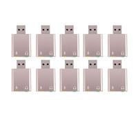 Tacdas 10X Carte Son USB 7.1 USB Externe A La Prise Jack 3,5 mm Adaptateur pour Casque Stéréo Carte Son Audio Mini pour Ordinateur Portable Pc