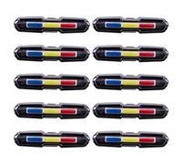 Tacdas 10X Feu Arriere de Velo Rechargeable USB Batterie Au Lithium LED Velo Feu Arriere Lampe de Casque de Velo
