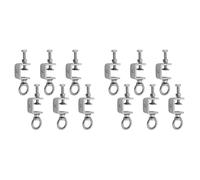 Tacdas 12 Colliers de Serrage en C de 25 Mm, Colliers de Serrage en Acier Inoxydable avec Anneau à Vis en Acier Inoxydable M8, Colliers de Serrage en U pour Poutre en I