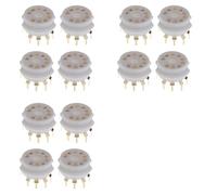 Tacdas 12 Douilles de Tube à Vide PCB en Céramique à 9 Broches Dorées pour 12AX7, 12AT7, 12AU7, ECC83, ECC82, E88CC, 6922, 6p1