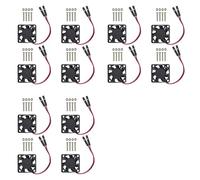 Tacdas 12 Pièces Séries sans Balais CPU Ventilateur de Refroidissement Dissipateur Thermique Refroidisseur Radiateur 3.3V 5V pour Raspberry Pi4 Pi3 B +, Pi 3, Pi 2, Pi 1 B +
