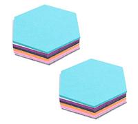 Tacdas 12x Feutre Hexagone Tableau D'Affichage Bulletin Auto-Adhésif, avec 12 Punaises