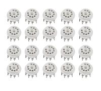 Tacdas 20 Pièces PCB 9Pin Céramique B9A Prise de Tube à Vide Audio HIFI Bricolage Amplis pour 12AX7 12AU7 12AT7 ECC81 ECC82 ECC83 Argenté