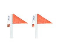 Tacdas 2Ensemble Drapeau de Sécurité avec Poteau, Drapeau de Vélo Haute Visibilité Réglable de 6 Pieds, Drapeau de Sécurité Imperméable Aux Couleurs Vives pour Vélo pour Enfants