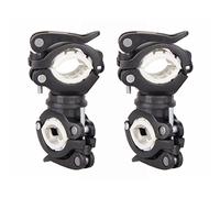 Tacdas 2X 360 Degres Rotation Velo Velo Double Titulaire LED Lampe de Poche Lampe Pompe Guidon Mont Titulaire