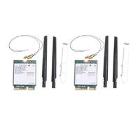 Tacdas 2X 9560NGW Kit de Bureau sans Fil Double Bande 2,4 G/5 GHz 802.11AC M.2 CNVI Carte WiFi Antenne Ensemble Compatible BT 5.0