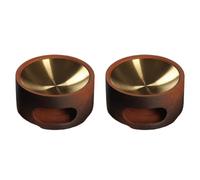 Tacdas 2X Base de Bougie Chauffante pour Huiles Essentielles, Brûleur D'Encens, Lampe D'Aromathérapie, Poudre de Café, Encens au Bois de