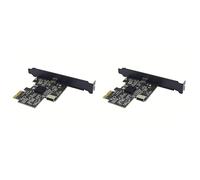 Tacdas 2X Carte D'Extension PCI-E 1X vers Type-E + Type-C USB3.2 GEN2 10 Gbit/S Puce ASM3142 Adaptateur PCI-E vers USB-C pour Ordinateur de Bureau