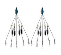 Tacdas 2X Parapluies pour Stripers Faire de la Pêche, Kit de de Leurres pour Leurres de Pêche en Eau, Bleu