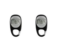 Tacdas 2X Podomètre pour la Marche, Podomètre de Marche Portable, Compteur de Pas 3D, Suivi Électronique Simple des Pas avec Mousqueton