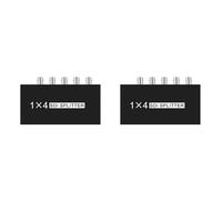 Tacdas 2X Répartiteur SDI Numérique 1X4 Répartiteur Multimédia Adaptateur D'Extension SDI avec Vidéo TV 1080P pour Projecteurs, Moniteur-Prise UE