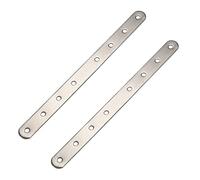 Tacdas 2X Support D'Angle de Renfort D'Angle de Droite Plate en MéTal à 8 Trous 250Mm