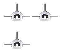 Tacdas 3X Boîte de Vitesses à Engrenages Coniques à Angle Droit à 90 Degrés 1:1 Arbre de Sortie Double Inverseur 1 Module 20 Dents Engrenage Conique