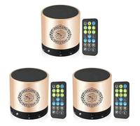 Tacdas 3X Haut-Parleur Musulman du Coran, Traduction Intelligente du Coran Petite Télécommande Portable Bluetooth MP3 FM Lecteur If Ramadan Hajj Cadeaux