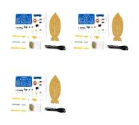 Tacdas 3X Kit D'Entraînement au Soudage, Kit de Soudage Électromagnétique à Oscillation, Aiguille Pendulaire en Forme de Feuille avec Kit D'Éclairage LED, pour la Décoration