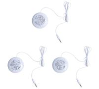 Tacdas 3X Nouveau Mini Haut-Parleur d'oreiller de 3.5mm Portable pour MP3 MP4 CD Telephone Blanc