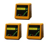Tacdas 3X pour Bitcoin crypto-monnaie affichage des actions, taux de change de devise, traceur de prix, ticket météo heure, horloge C