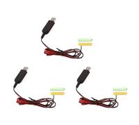 Tacdas 3X USB 5V à 3V LR03 AAA Dummy Batterie Eliminators Câble pour Télécommande Radio LED Lumière 2m