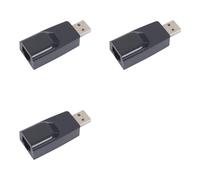 Tacdas 3X USB vers RJ45 LAN 100 Mbps USB 2.0 Carte Réseau pour PC Portable de Bureau DVB Set Top Box sans Lecteur Noir