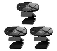 Tacdas 3X Webcam 1080P Mini PC USB Caméra 1080P Caméra Web HD Professionnelle avec Microphone pour Ordinateur Bureau Streaming
