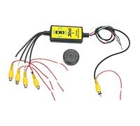 Tacdas 4 vers 1 Voiture Panoramique 360 CaméRa VidéO Inverseur BoîTe Voiture Angle Mort CaméRa VidéO Commutateur BoîTe sans Fil TéLéCommande