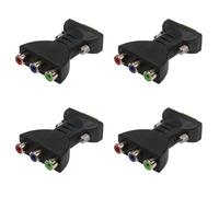 Tacdas 4X 3 RGB vers HD 15 Broches Style VGA Composant Vidéo Jack Adaptateur Conventer