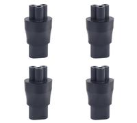 Tacdas 4X Adaptateur d'alimentation Convertisseur de Prise Mâle 2 Broches C8 à 3 Broches C5 IEC 320