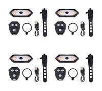 Tacdas 4X Clignotant de Scooter Électrique, Clignotant/Feu LED de Vélo Télécommandé, Clignotant Directionnel Réglable Rechargeable