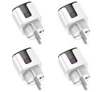 Tacdas 4X Prise Intelligente 20A Tuya Wifi Prise Intelligente Alimentation AC100-240V Prise Home Prise de Synchronisation Vocale Tuya Smart Life PRISE UE A