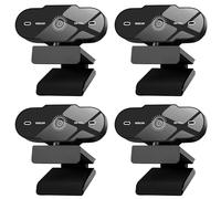 Tacdas 4X Webcam 1080P Mini PC USB Caméra 1080P Caméra Web HD Professionnelle avec Microphone pour Ordinateur Bureau Streaming