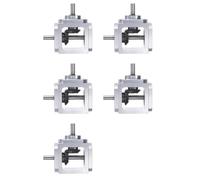 Tacdas 5X Boîte de Vitesses à Engrenages Coniques à Angle Droit à 90 Degrés 1:1 Arbre de Sortie Simple 1 Module 20 Dents Engrenage Conique Cadre en Aluminium