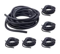 Tacdas 5X Diamètre de Tube Intérieur de Tube de Douille de Couleur Noire de Tube de Polyéthylène de Conduit de Métier à Tisser de Fil Fendu de 20 Pi 10mm