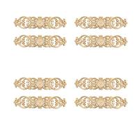 Tacdas 8 Pièces 30cmx7cm Stickers Sculpture sur Bois Coin Sculpté Fleur Décoration de Armoire Porte Lit Patch Décoratif Onlay Bois Applique