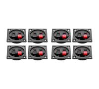 Tacdas 8 PièCes Tasse de Borne de BoîTe Haut-Parleur,Connecteur Poste Liaison de Borne de BoîTe de Caisson de Basses Carré à Ressort pour Haut-Parleur de Voiture de Maison de Bricolage