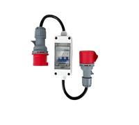 Tacdas Adaptateur CEE 32 A Mâle Vers 16 A avec Interrupteur C16, Triphasé, 380-415 V, Câble 5 Broches H07RN-F 5G 2,5 Mm², Étanche IP44