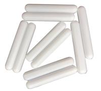 Tacdas C8x50mm PTFE Pack de 10 Agitateurs Magnétiques Barres de Mélange Blanches Simples