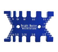 Tacdas Calibre à Tenon, Gabarit à Queue D'Aronde en Aluminium, Outil de Mesure pour le Travail Du Bois (Mm/Pouces), Bleu