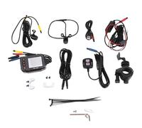 Tacdas CaméRa de Tableau de Bord de Moto, éCran IPS 2 Pouces 1080P + 720P Double VéLo AHD Dash Cam G-Sensor Mode Parking Enregistreur de Conduite Noir