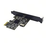 Tacdas Carte D'Extension PCI-E 1X vers Type-E + Type-C USB3.2 GEN2 10 Gbit/S Puce ASM3142 Adaptateur PCI-E vers USB-C pour Ordinateur de Bureau