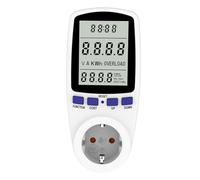 Tacdas Compteur de Puissance Numérique LCD 220V, Wattmètre, Prise de Mesure de Puissance Kwh, Prise de Mesure D'Énergie, 7 Modèles D'Affichage, Prise EU.