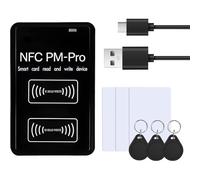 Tacdas Copieur RFID/Lecteur-Enregistreur RFID pour Circuits Intégrés 13,56 MHz, Lecteur RFID Compatible avec Les Cartes D'Identification 125-500 KHz, Utilisé pour Les Cartes D'Identification/HID-125